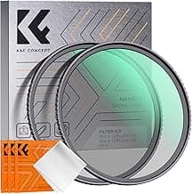 K&F CONCEPT 49mm Black Diffusion 1/4 & 1/8 Filters Kit Mist Cinematic Effect Filters Set with Multi-Layer Coated for Camera Lens - K Series